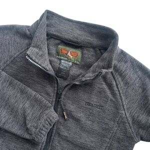 Trail Crest Kid M Charcoal Heather Gray Fleece Full Zip Outdoor Adventure Jacket